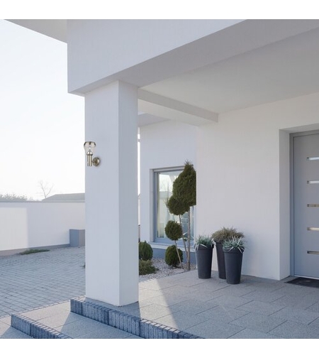 Външна  LED аплик с датчик за движение, 8.5W, 4000K, атенен-хром, IP44