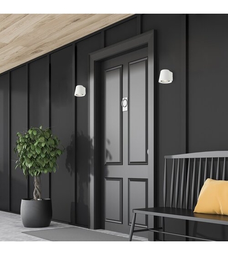 Модерен външен аплик Mandal – стилен матов бял дизайн с GU10 фасонка