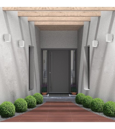 Външен LED аплик Urfa 9W в бял цвят – регулируема светлина за модерни фасади