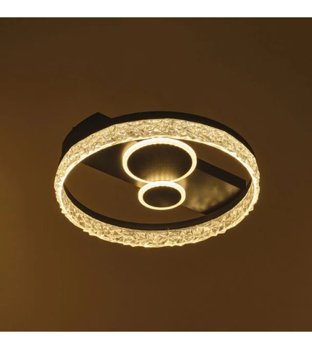 Модерен LED плафон със smart управление – черен