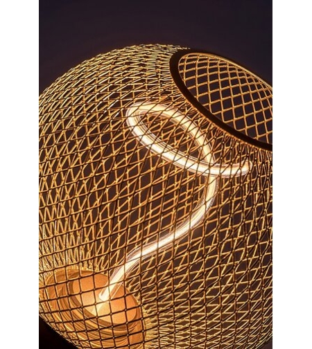 LED филаментна крушка G125, 5W, E27, 1800K, топло бяло, златен цвят