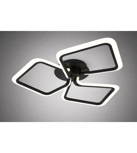 Модерна LED таванна лампа черна 102W с геометричен дизайн