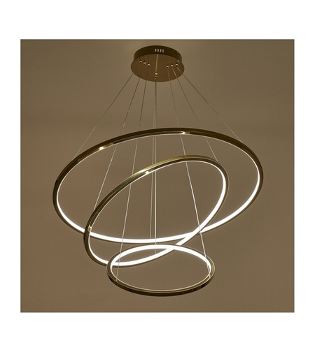 Модерен LED полилей Ø600 mm – златен дизайн и регулируема височина