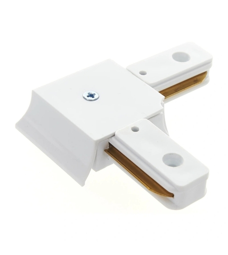 L-конектор бял свързващ елемент за релсово осветление
