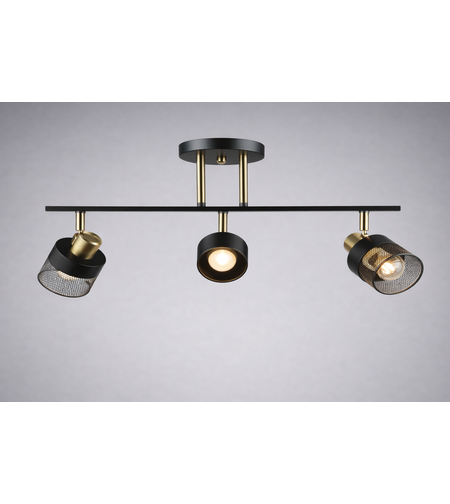 Модерен полилей 3 × E14– черно и злато (BK+GD)