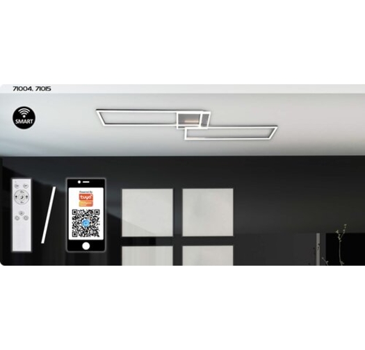 Смарт LED плафон 40W, 2700–6500K, Wi-Fi, дистанционно