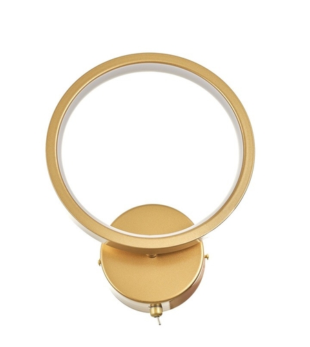 Модерен LED стенен аплик 20W – матирано злато и регулируема светлина с ключ