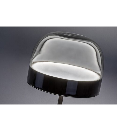 Модерен LED лампион – 20W, 3000K–6000K, IP20, димируем, черен метал и опушено стъкло