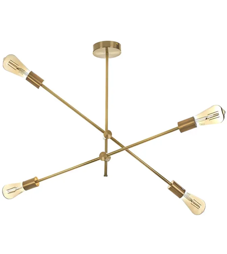 Полилей матирано злато  винтидж 4 x E27