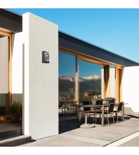 Модерен външен аплик Orlova – черен, неръждаема стомана, E27, IP44