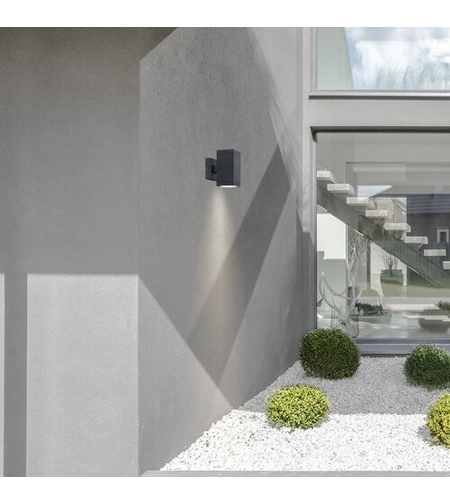 Двоен външен аплик Buffalo – минималистичен антрацитен дизайн с GU10 осветление