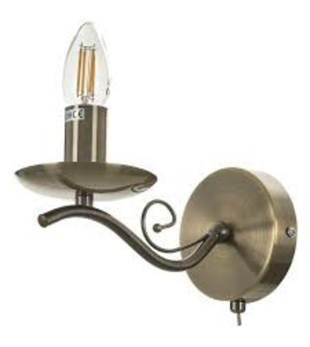 Класически стенен аплик в бронз – елегантен акцент с вграден ключ