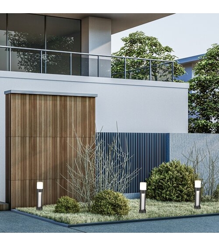 Външен LED стълб Leitha 12W с топло бяла светлина и IP44 защита