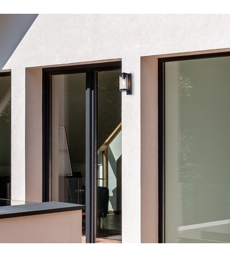 Модерен външен аплик със сензор Silistra – 1 Х Е27, IP44 в антрацитен цвят