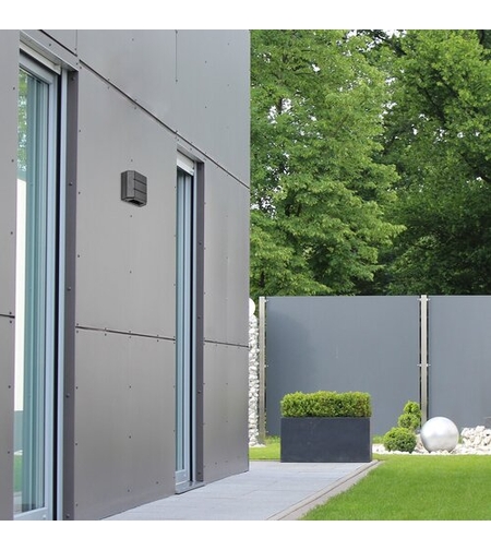 Модерен черен квадратен LED аплик Lippa – компактно фасадно осветление 6W