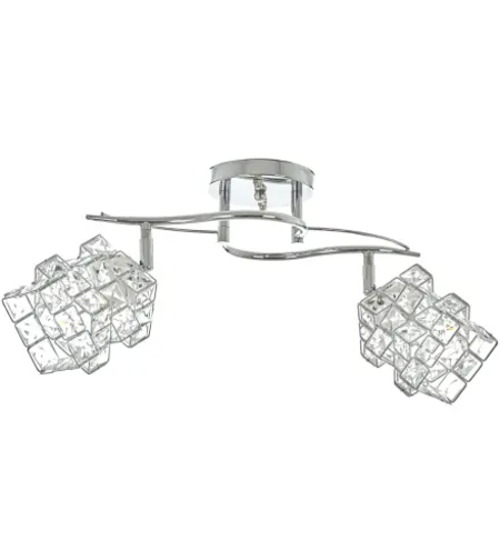 Хромов полилей метал и кристал 2xE27 класически стил