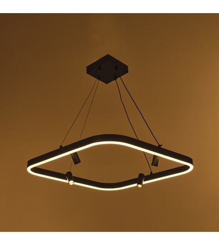 LED висящ полилей 83Wсъс смарт управление, черен,8300lm, 3000-6000k,3014BK/60T