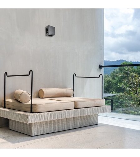 Компактен квадратен LED аплик Lippa в черно – стилно фасадно осветление 6W