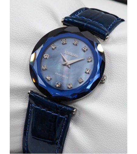Jowissa Faced Sapphire Crystal Blue