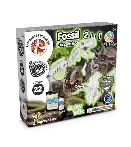 2 in 1 Fossil Excavation Kit I. Образователна игра за деца
