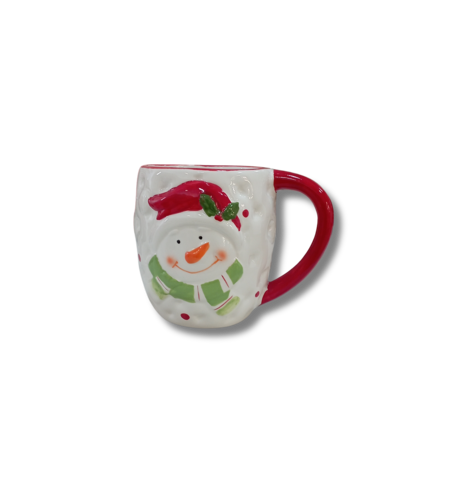 Керамична Коледна Чаша с 3D Релефна Фигура