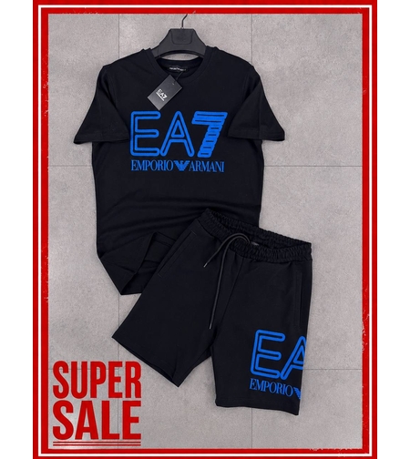 Мъжки Екип EA7 Black/Blue