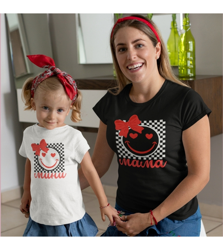Тениски „Мама и аз“ ретро дизайн