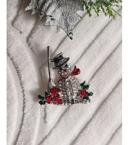 Брошка снежен човек