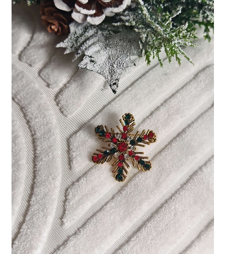 Брошка  коледна звезда