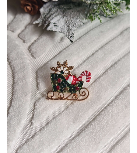 Брошка коледна шейна