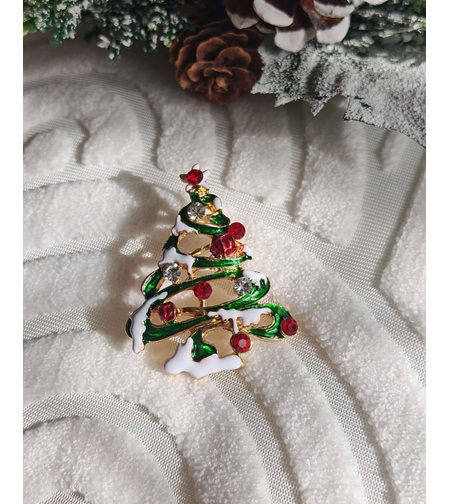 Брошка коледна елха