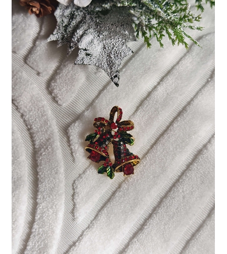 Брошка коледна камбанка