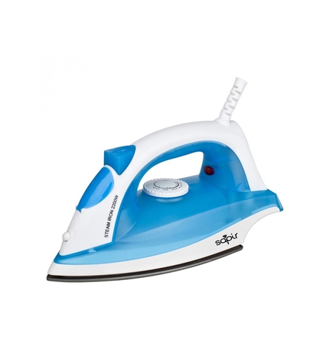 Парна ютия sapir SP 1050 BRC, 2200w, 150 мл, керамична плоча, термостат, син/бял