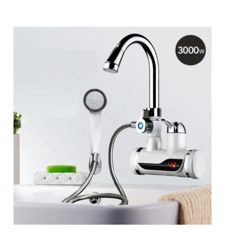 Електрически проточен водонагревател - смесителна батерия и душ слушалка