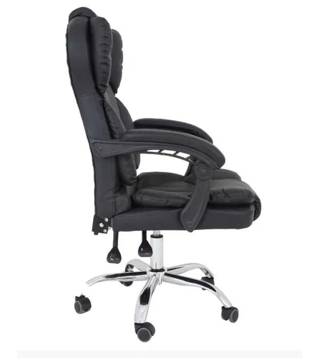 Офис стол Parma, имитация на кожа, черен