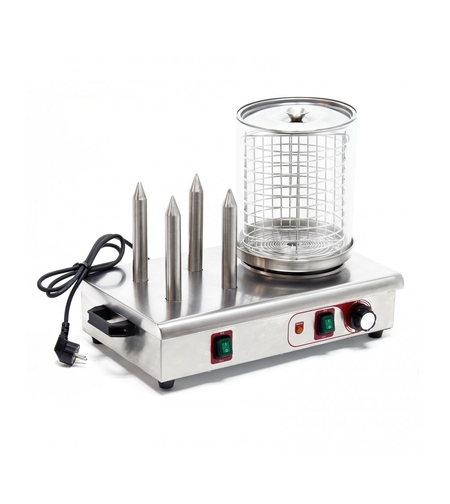 Хот дог машина с 4 шиша и стъклена вана