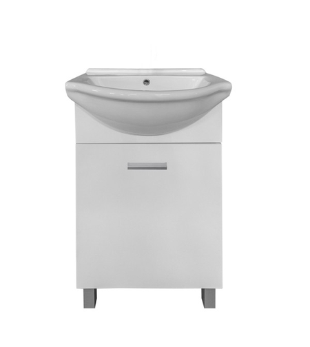 Долен шкаф за баня Makena SM430F с мивка, Бял