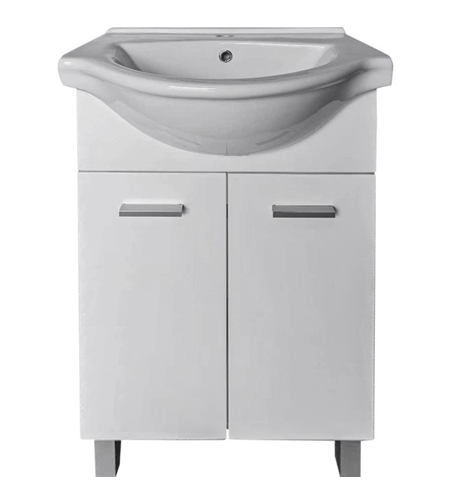 Долен шкаф за баня Makena с мивка SM550F, Бял