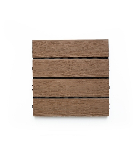 WPC декинг плочи - Тиково дърво, 30x30x2см