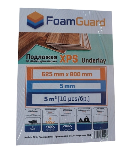 Подложка за ламинат XPS, 5 мм