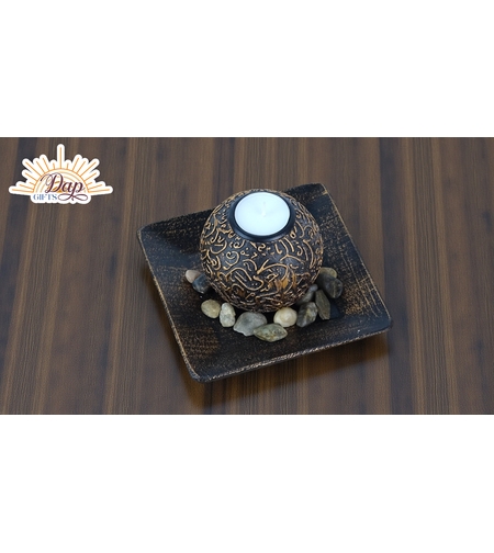 Свещник с камъни (0472639)