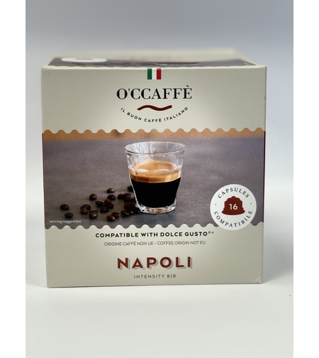 Кафе капсули OCCAFFE Napoli съвместими със система Dolce Gusto, 16 бр.