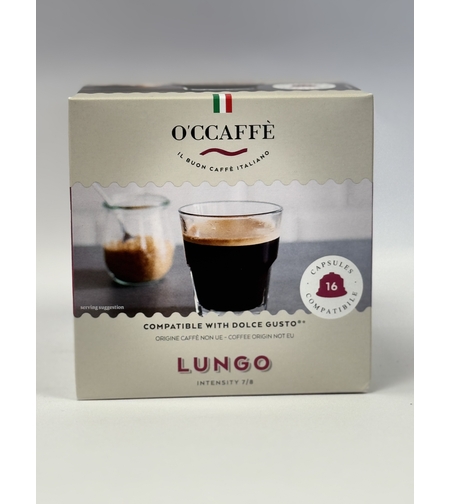 Кафе капсули OCCAFFE Lungo съвместими със система Dolce Gusto, 16 бр.