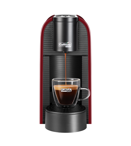 Капсулна кафе машина Caffitaly System VOLTA S36 CHERRY с 50 капсули подарък