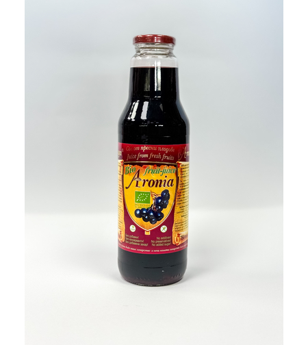 Биологичен сок от Арония - само от пресен плод арония 750мл.