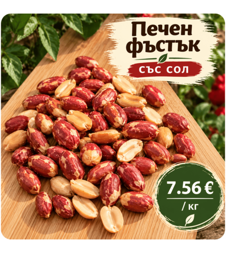 Печен фъстък със сол