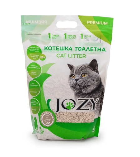 КОТЕШКА ТОАЛЕТНА JOZY ТОФУ, 6 ЛИТРА - 2,5КГ, С АРОМАТ НА СОЯ