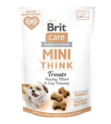Brit Mini Think – Функционални лакомства за концентрация и обучение 50 г