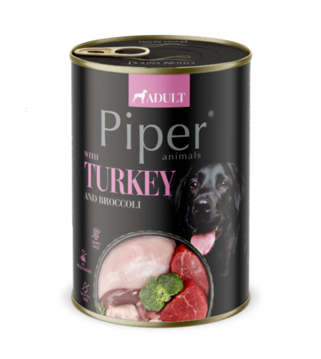 Piper Adult Dog – консервирана храна за кучета с пуйка и броколи, 400 г