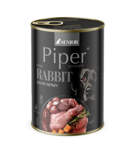 Piper Senior за възрастни кучета със заек и тиква, 400 г